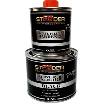 STONDER PROFY filler szett fekete 0,5L + 0,1L