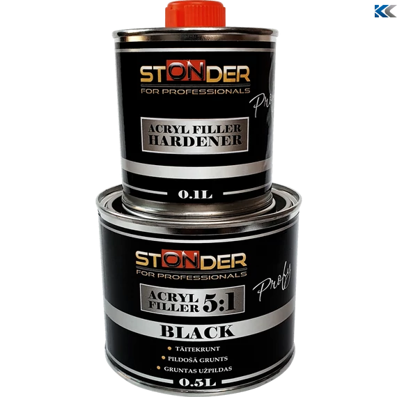STONDER PROFY filler szett fekete 0,5L + 0,1L