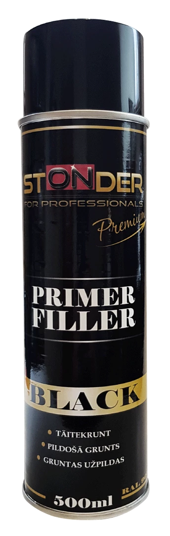 STONDER Primer filler szórógitt spray fekete RAL9011  500ml