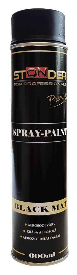 STONDER Matt fekete spray 600ml