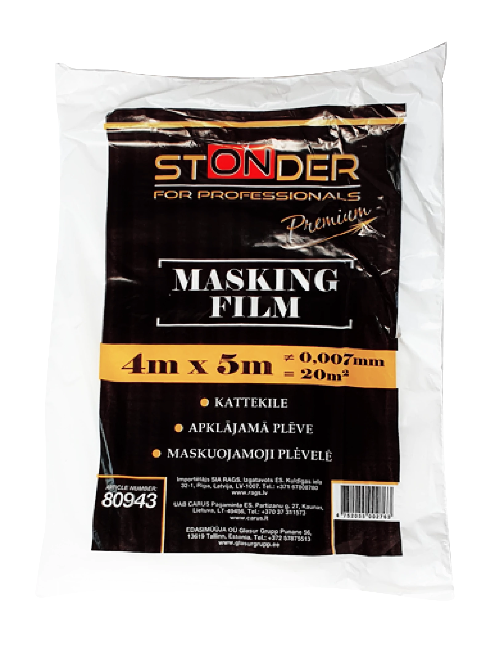 STONDER Takarófólia 4x5m